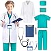 Joycover Doctor Costume for Kids Kids Scrubs Halloween Costumes For Girls Boys Doctor Dress up Play Kit - Image 2