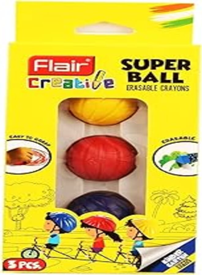 Flair ERASABLE SUPER PEBBLE CRAYONS 6N FA8036-ASSORTED