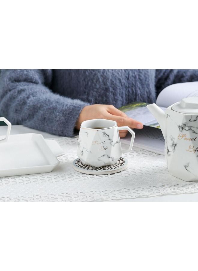Teapot Set Suit Coffee Ceramic Cup Simple Afternoon Tea Mug - Image 5