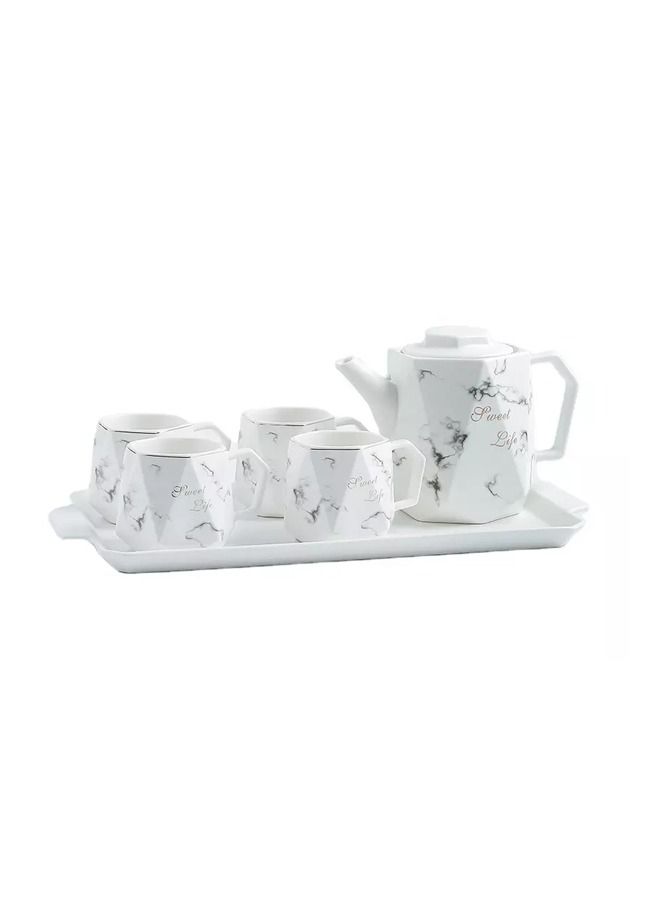 Teapot Set Suit Coffee Ceramic Cup Simple Afternoon Tea Mug - Image 1