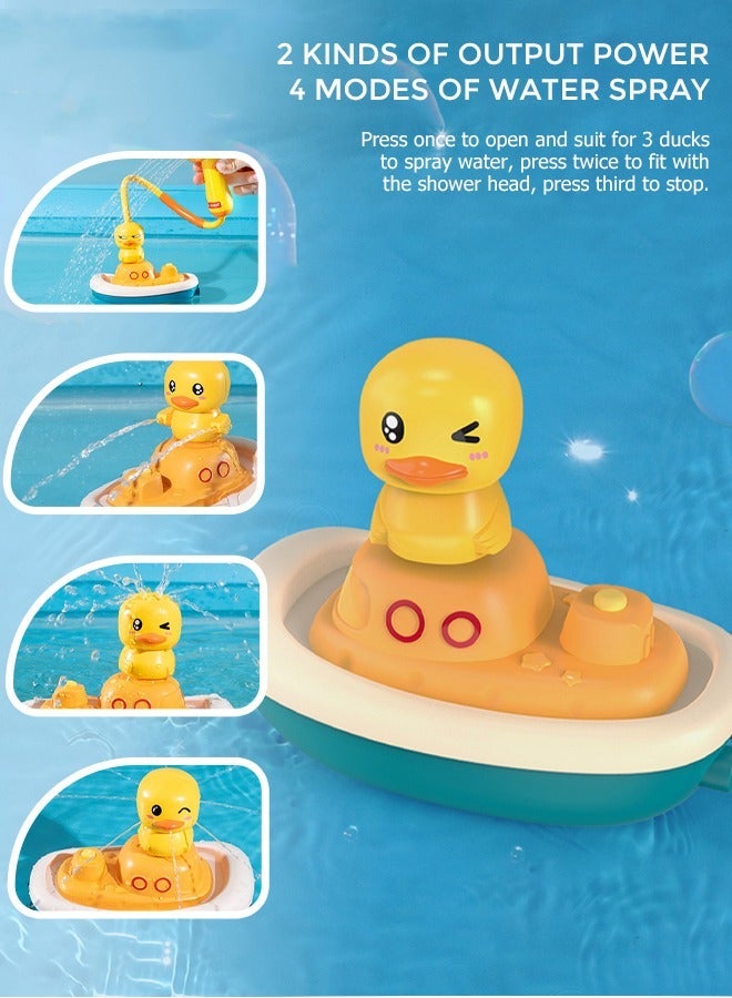 GROIC 5-Piece Duck Bath Toys for Toddlers, Baby Electric Bathtub Water Spray Toy, Animal Sprinklers Floating Infant Fun Time Shower Head - Image 5