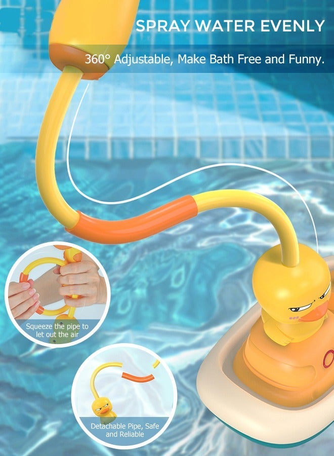 GROIC 5-Piece Duck Bath Toys for Toddlers, Baby Electric Bathtub Water Spray Toy, Animal Sprinklers Floating Infant Fun Time Shower Head - Image 3