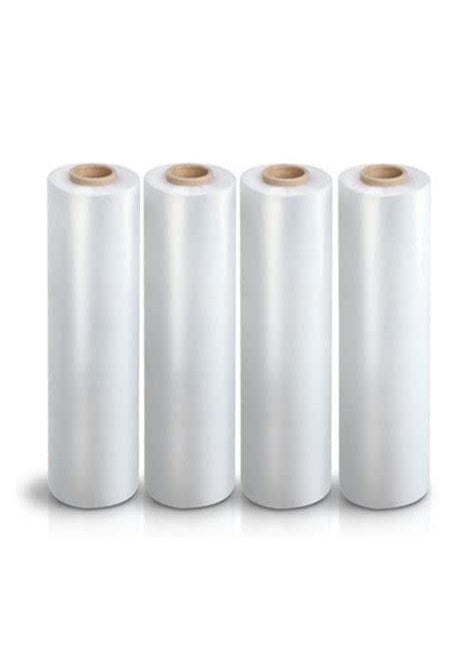 Amit Marketing - Amit Marketing Packing Cling Film I Multipurpose Compostable Transparent Wrap Roll I 70 Micron, 12 Inch (300 mm) I for Packaging & Safety Needs Gift Bakery Items Bouquet DIY Craft I 300 MTR - 4 Pcs - Image 1