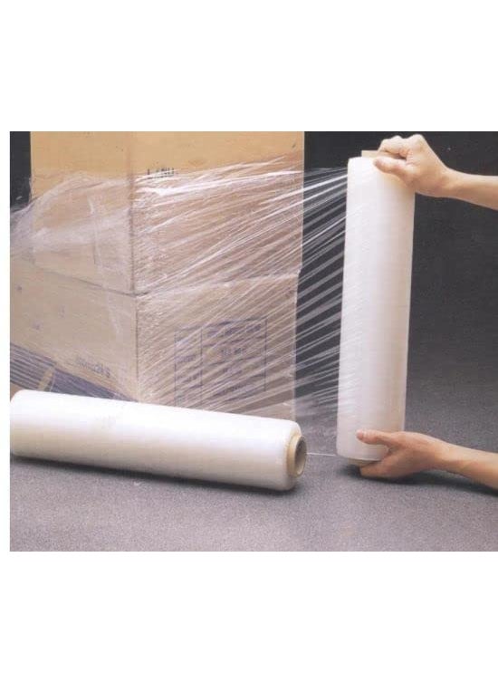 Amit Marketing - Amit Marketing Packing Cling Film I Multipurpose Compostable Transparent Wrap Roll I 70 Micron, 12 Inch (300 mm) I for Packaging & Safety Needs Gift Bakery Items Bouquet DIY Craft I 300 MTR - 4 Pcs - Image 1