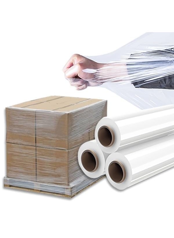 Amit Marketing - Amit Marketing Packing Cling Film I Multipurpose Compostable Transparent Wrap Roll I 70 Micron, 12 Inch (300 mm) I for Packaging & Safety Needs Gift Bakery Items Bouquet DIY Craft I 300 MTR - 4 Pcs - Image 1