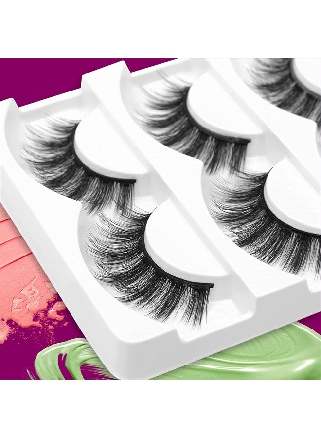 Eliace Lashes False Eyelashes Wispies Natural 3D Mink Eyelashes Faux Fluffy Volume Lashes Light & Cat Eye Lashes Pack & Professional Vegan Fake Eyelashes Soft Reusable Lashes 15 Pairs | Dubai - Image 5
