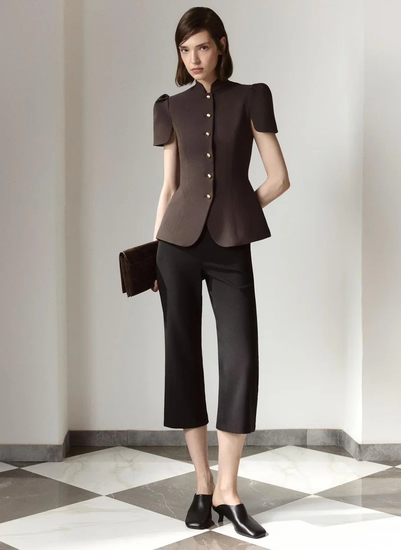 Lichi  Fitted jacket with a stand-up collar and voluminous sleeves for Women | Best Price UAE