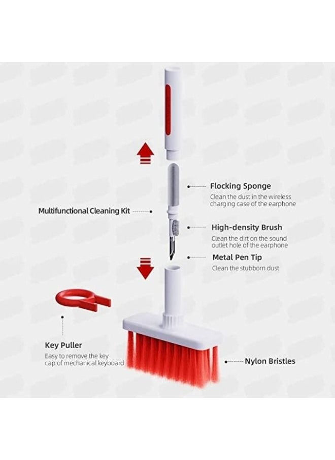 FALMER - 5-in-1 Multi-Function Laptop Cleaning Brush, Keyboard Cleaning kit, Gadget Cleaning kit for Laptop, Keyboard and Earphones Multicolor - Image 1