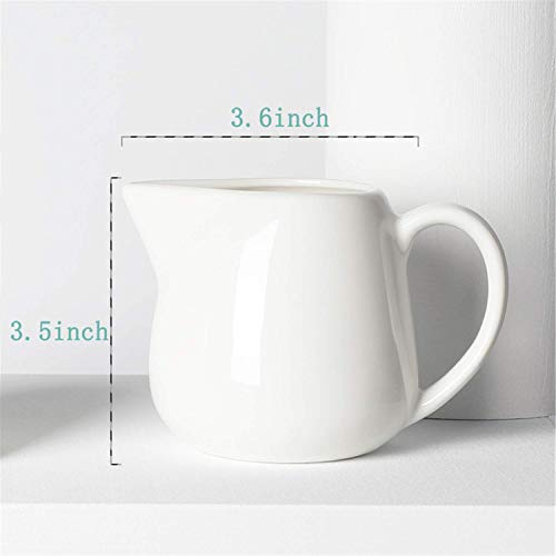 ONTUBE Ceramics Creamer Pitcher 11 oz Cream White - Image 4