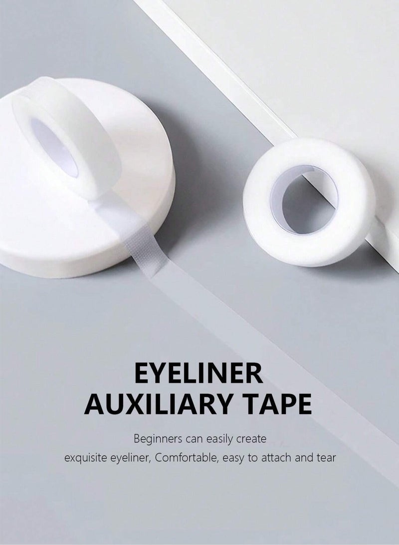 ليالي 2 لفة من شريط الرموش من مادة البولي إيثيلين، شريط رموش من القماش اللاصق، شريط قماشي قابل للتنفس ومسامي لتمديد الرموش، 9 أمتار/10 ياردات لكل لفة (شفاف) - Image 4