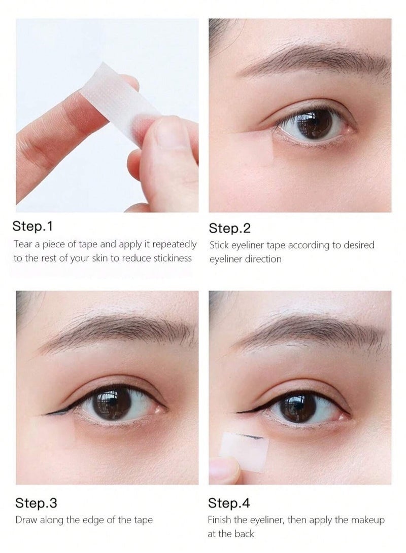 ليالي 2 لفة من شريط الرموش من مادة البولي إيثيلين، شريط رموش من القماش اللاصق، شريط قماشي قابل للتنفس ومسامي لتمديد الرموش، 9 أمتار/10 ياردات لكل لفة (شفاف) - Image 5