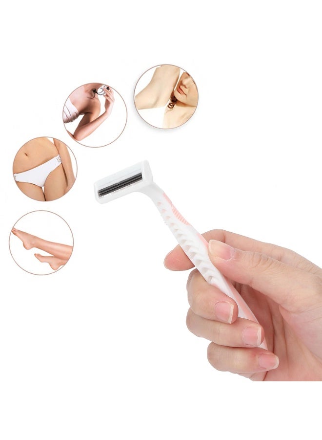 🪒ماكينة حلاقة محمولة للنساء من الفولاذ المقاوم للصدأ  ماكينة حلاقة يدوية آمنة لإزالة شعر الجسم - Image 2