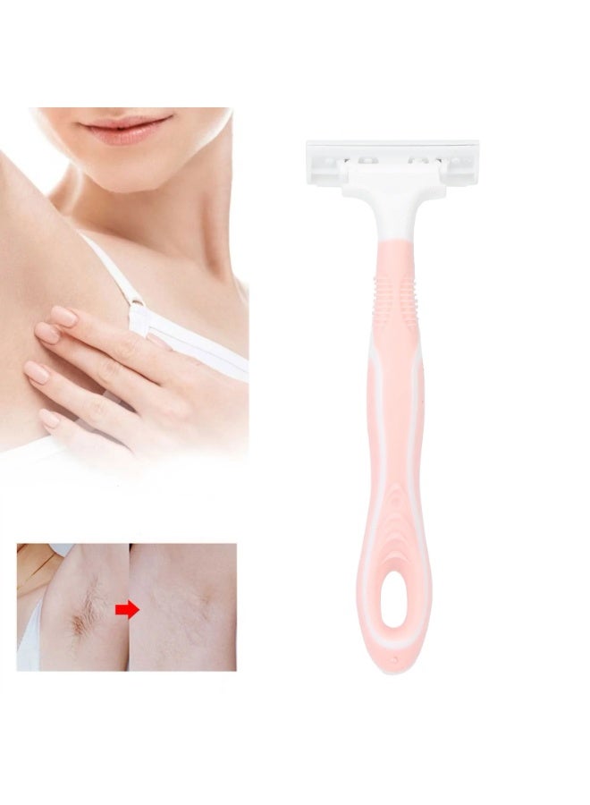 🪒ماكينة حلاقة محمولة للنساء من الفولاذ المقاوم للصدأ  ماكينة حلاقة يدوية آمنة لإزالة شعر الجسم - Image 3