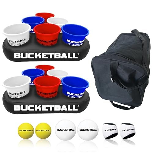 BucketBall  USA Edition Party Pack  Best Beach Pool Yard Camping Tailgate BBQ Lawn Water Indoor Outdoor Game Toy for Adults Boys Girls Teens Family - Image 1