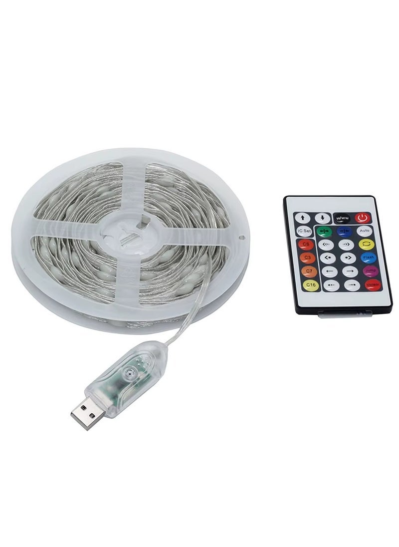 Gulf Trend 10M RGB LED String Dynamic Lights – Color Changing Christmas Tree Decor Lights with Remote Control – Waterproof, Energy-Efficient Festive Lighting for New Year, Parties, Weddings, and Outdoor Decorations – Easy Installation & Multi-Mode Effects - Image 1
