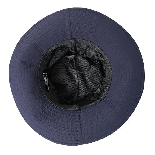 FabSeasons Waterproof Bucket Hat for Men & Women – Wide Brim UV Protection Outdoor Sun & Rain Hat, Adjustable Fit, Lightweight Travel, Hiking, Fishing, Monsoon Hat (Black, 58cm) - Image 4