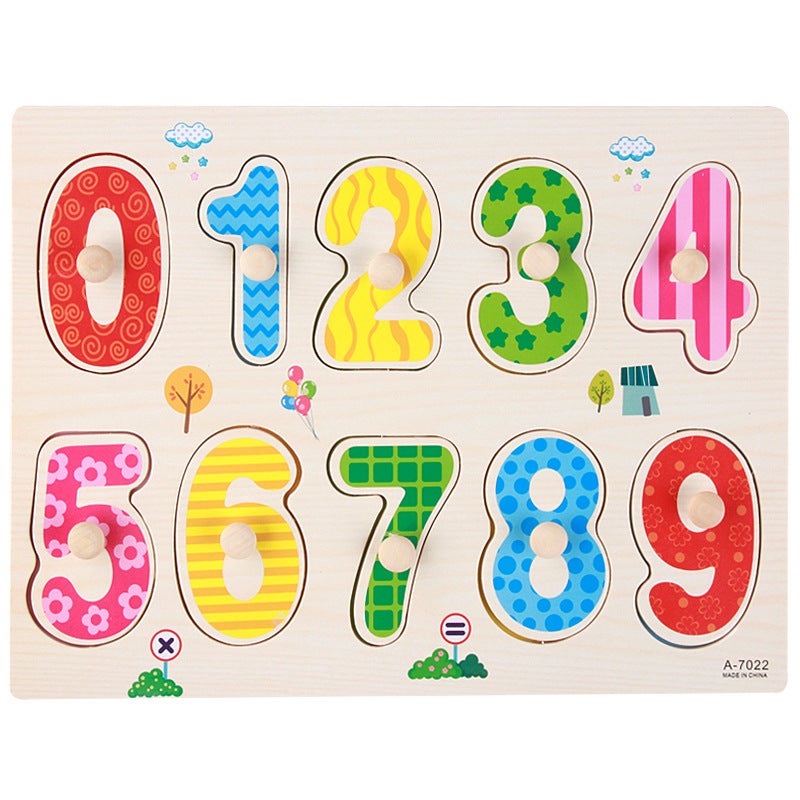 Hand Scratching Board Set Puzzle 0.24 Kidsren'S Montessori Wooden Toy Alphanumeric Fruit Shape - Image 1