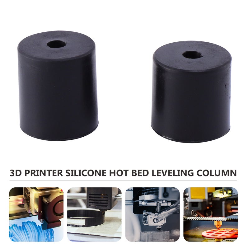 4pcs Non-stick Silicone Hot Bed Leveling Column High Temperature Spacer Platform Leveler for 3D Printer (Black) - Image 5