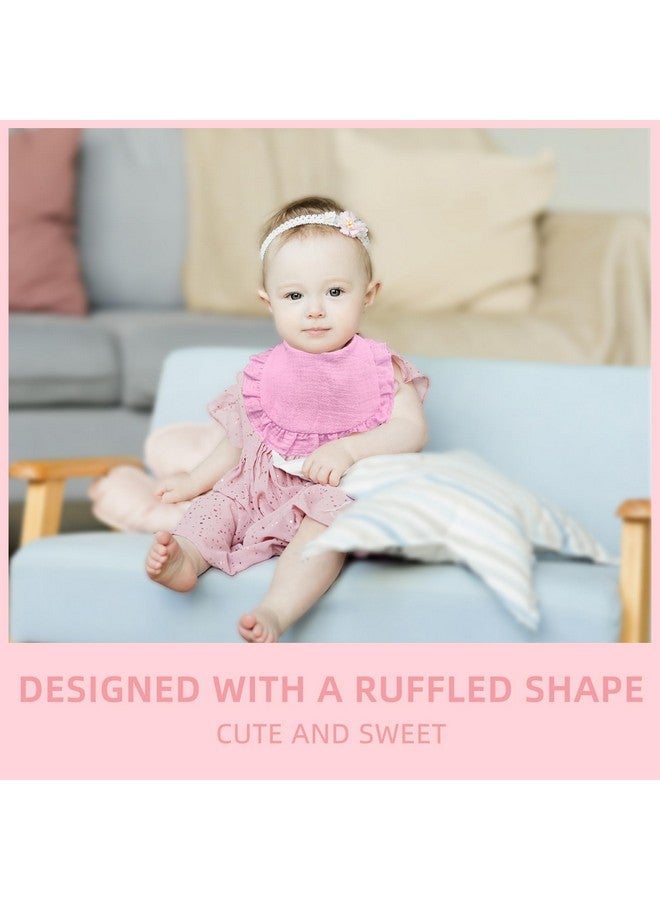 duludulu Baby Muslin Bibs, Bandana Drool Bib for Girls, Adjustable 100% Cotton Soft Baby Bibs for Drooling and Teething Organic Solid Colors Lap-Shoulder - Image 1