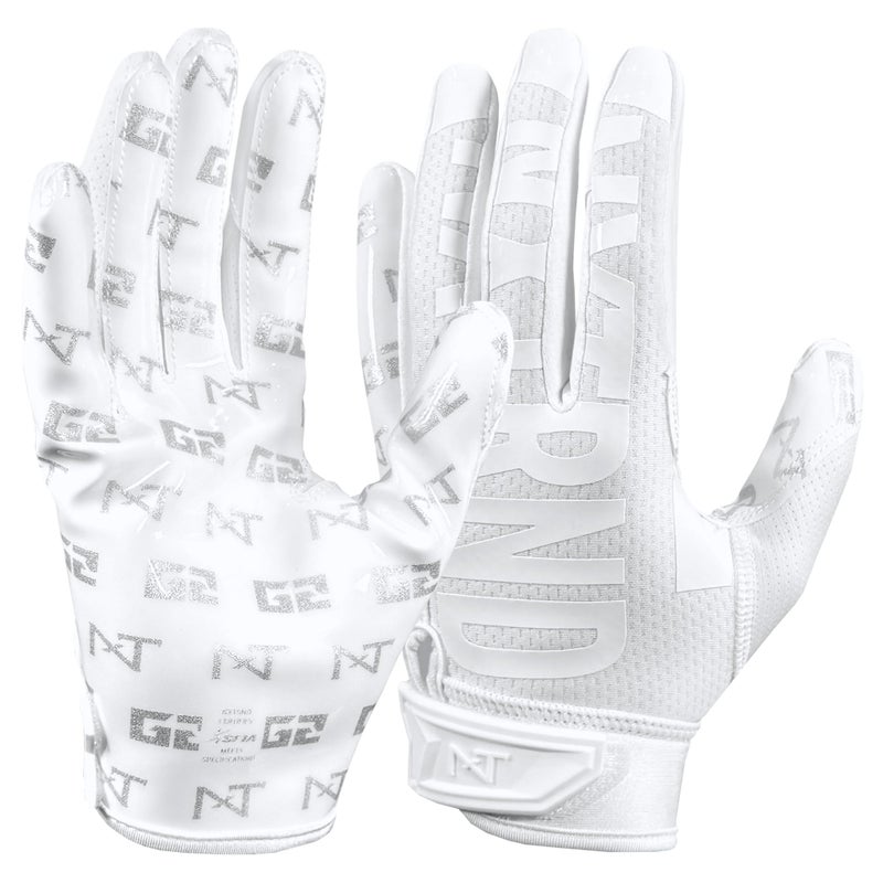 NXT NXTRND Nxtrnd G2 Pro Football Gloves Mens Ultra Sticky Elite Receiver Gloves White Small - Image 2
