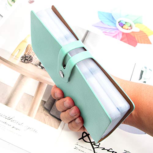 Padike RFID Credit Card Holder Business Card Organizer Business Card Holder, with 96 Card Slots Credit Card Protector for Managing Your Different Cards to Prevent Loss or Damage (Light green) - Image 3