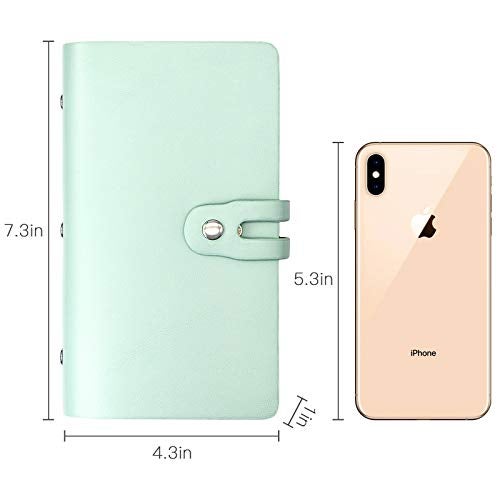 Padike RFID Credit Card Holder Business Card Organizer Business Card Holder, with 96 Card Slots Credit Card Protector for Managing Your Different Cards to Prevent Loss or Damage (Light green) - Image 4