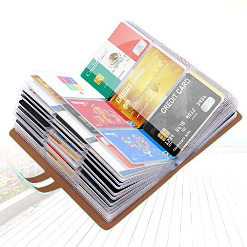 Padike RFID Credit Card Holder Business Card Organizer Business Card Holder, with 96 Card Slots Credit Card Protector for Managing Your Different Cards to Prevent Loss or Damage (Light green) - Image 1