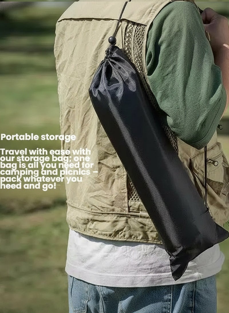 قطوب كرسي رحلات قابل للطي مع مسند ظهر – كرسي متعدد الاستخدامات 3 في 1 يعمل مثل الكرسي الأرضي أو فرشة أو مقعد – مثالي للرحلات، تخييم، السفر، الصحراء، الشاطئ، الحديقة، العمرة، والاستخدام الداخلي - Image 4