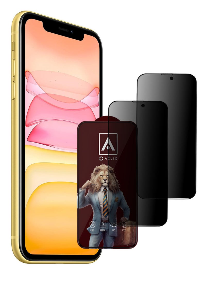 ACLIX 2 Pieces Antistatic ESD Dustproof Premium Quality High Definition Tempered Glass Screen Protector Designed For  iPhone 11 - Image 1