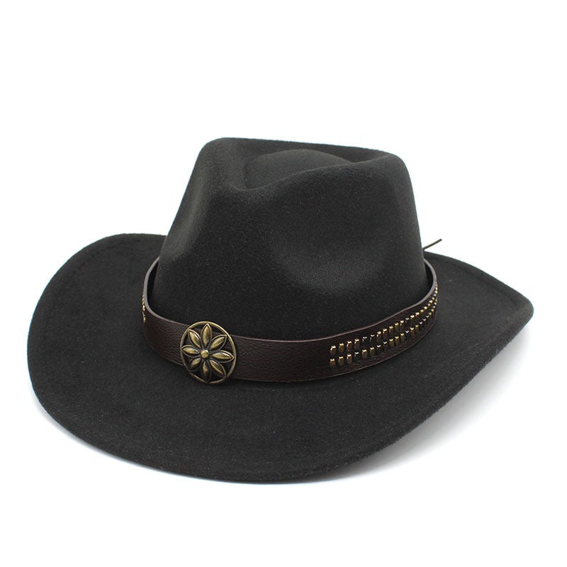 Western grassland hat Xizang ethnic style sun-proof sun-proof cowboy hat men''s and women''s Knight hat travel hat Xizang top hat - Image 2