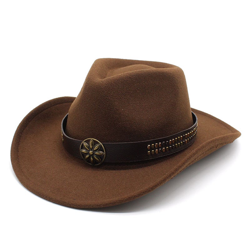 Western grassland hat Xizang ethnic style sun-proof sun-proof cowboy hat men''s and women''s Knight hat travel hat Xizang top hat - Image 3