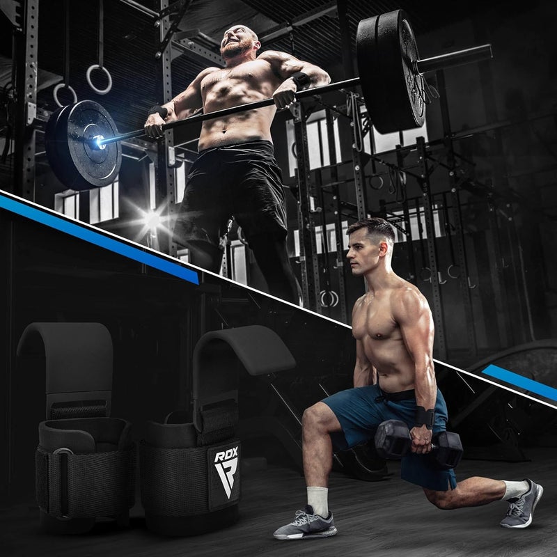 Rdx Weight Lifting Hooks for Deadlifting (Pair) - 600Lbs Capacity - 8MM Neoprene Wrist Support Wraps - Grip Enhancer for Pull Ups Lat Pulldowns Rows - Adjustable Gym Workout Power Straps for Men Women - Image 5