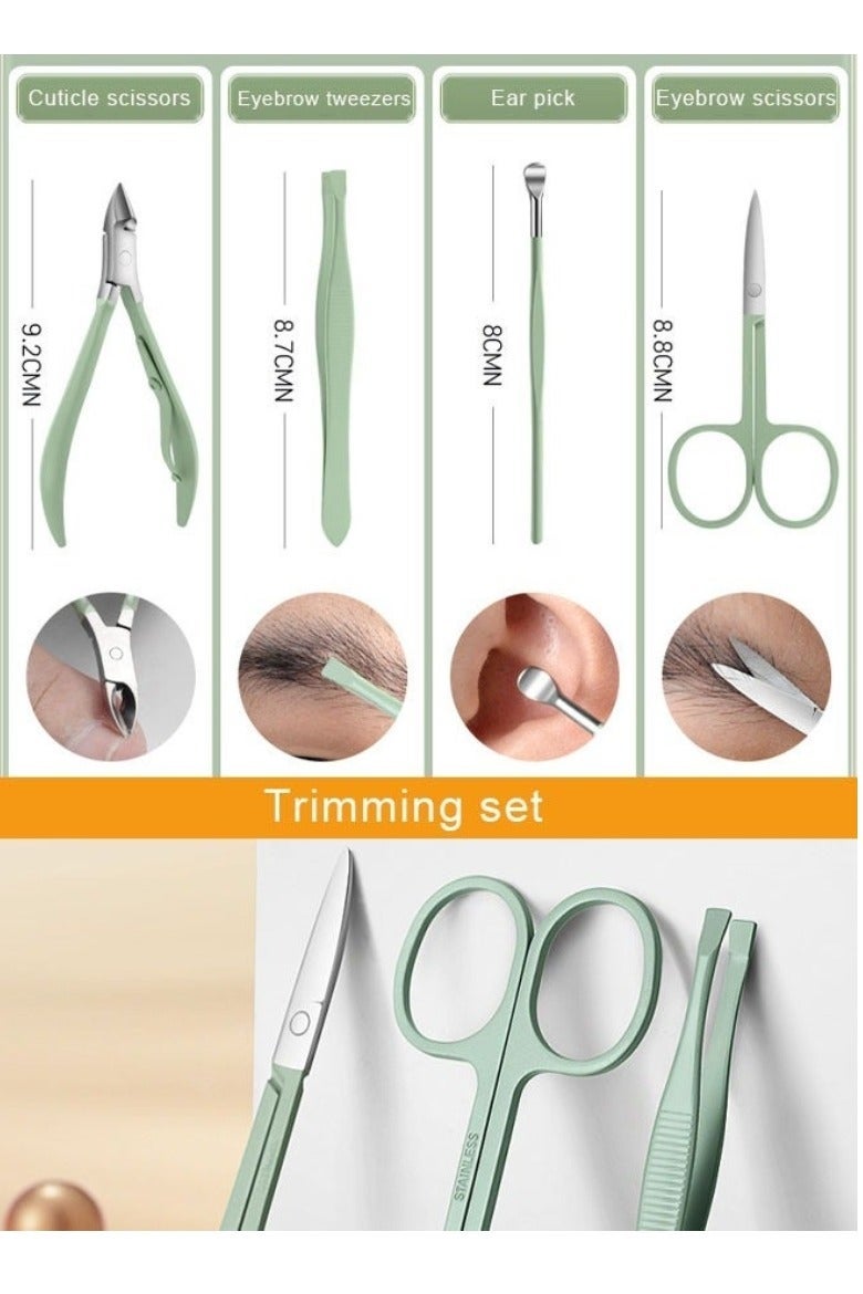 general 18 In 1 Professional Nail Clipper Manicure Set Nail Cutter Light Green - Image 5