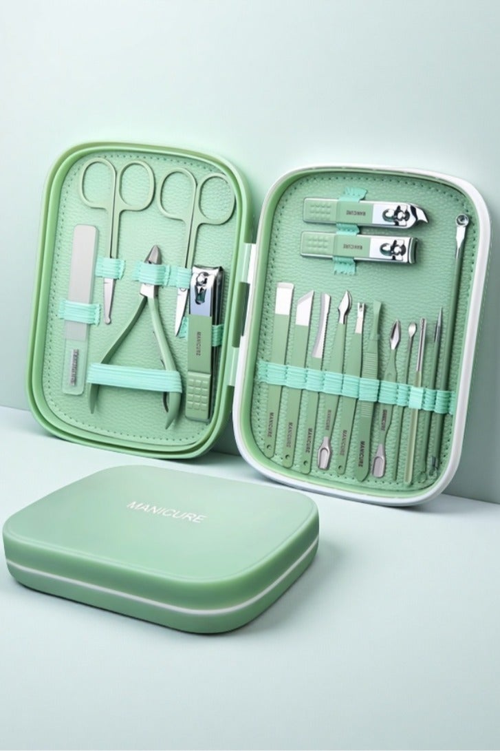 general 18 In 1 Professional Nail Clipper Manicure Set Nail Cutter Light Green - Image 1
