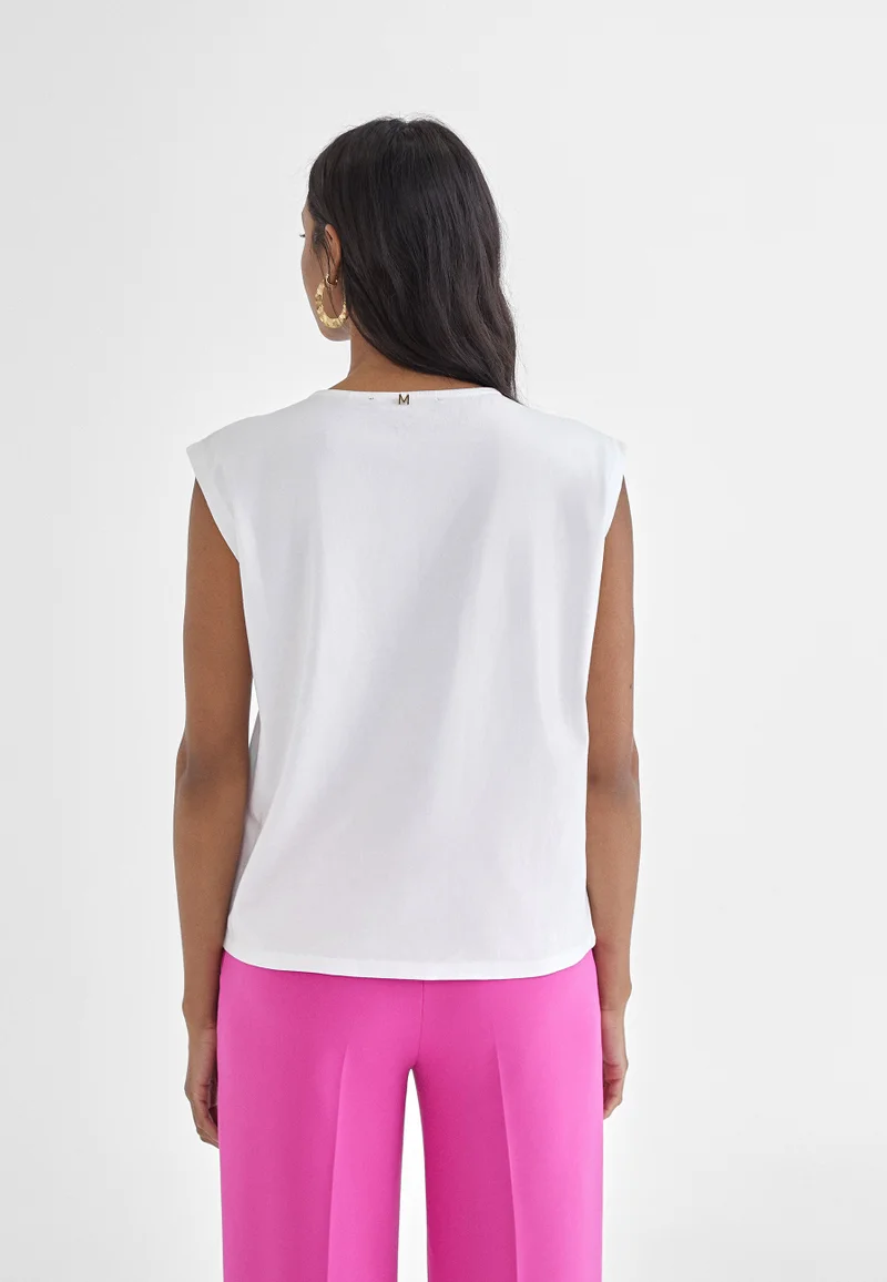 Lola Casademunt T-shirt with rhinestone neckline