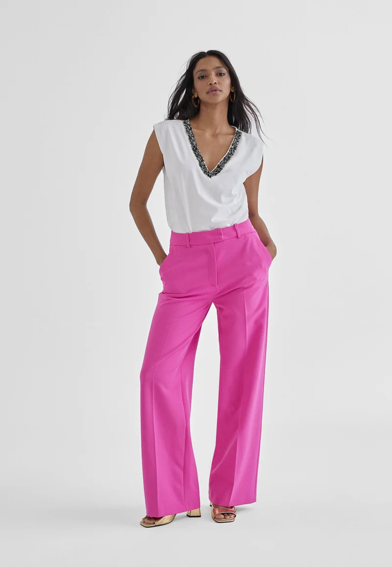 Lola Casademunt T-shirt with rhinestone neckline