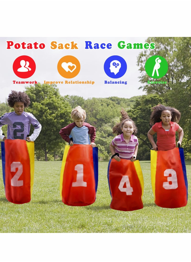 Generic - Outdoor Kids Games Set with Potato Sack Race Bags, Bean Bag Toss, 3 Legged Bands, and Egg Spoon Game for Birthday Parties and Camping Fun - Image 1