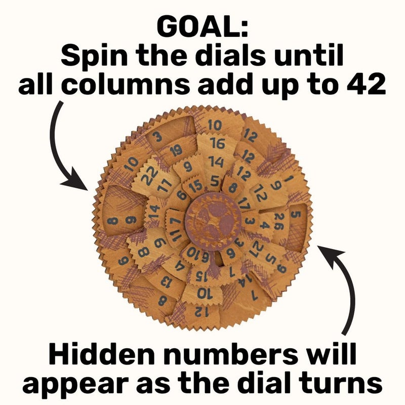 Project Genius Grecian Computer Mechanical Math Puzzle, Wooden Brainteaser Gift for History Buffs and Smart Kids, Teens, and Adults - True Genius Series Inspired by The Ancient Antikythera Mechanism - Image 5