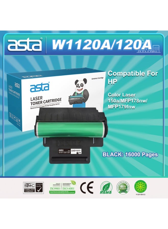 استا خرطوشة حبر ASTA W1120A 120A، 16000 صفحة، متوافقة مع طابعة HP Color LaserJet 150a MFP 178nw 179fnw، تركيب سريع وبسيط، مناسبة للمستشفيات والمدارس والأماكن واسعة النطاق - Image 1