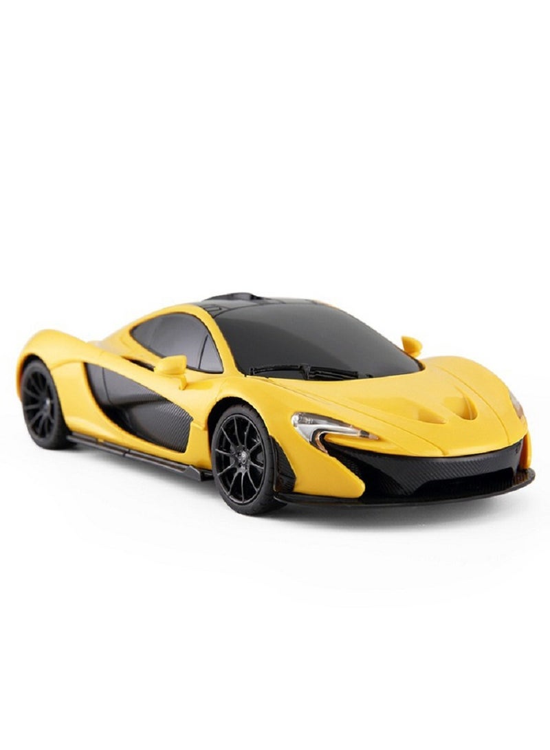 HALAMODO 1:24 Sports Car RC Model , Multi-Function Wireless Remote Control Toy Car , Model Car Gift For Boys And Girls Yellow - Image 2