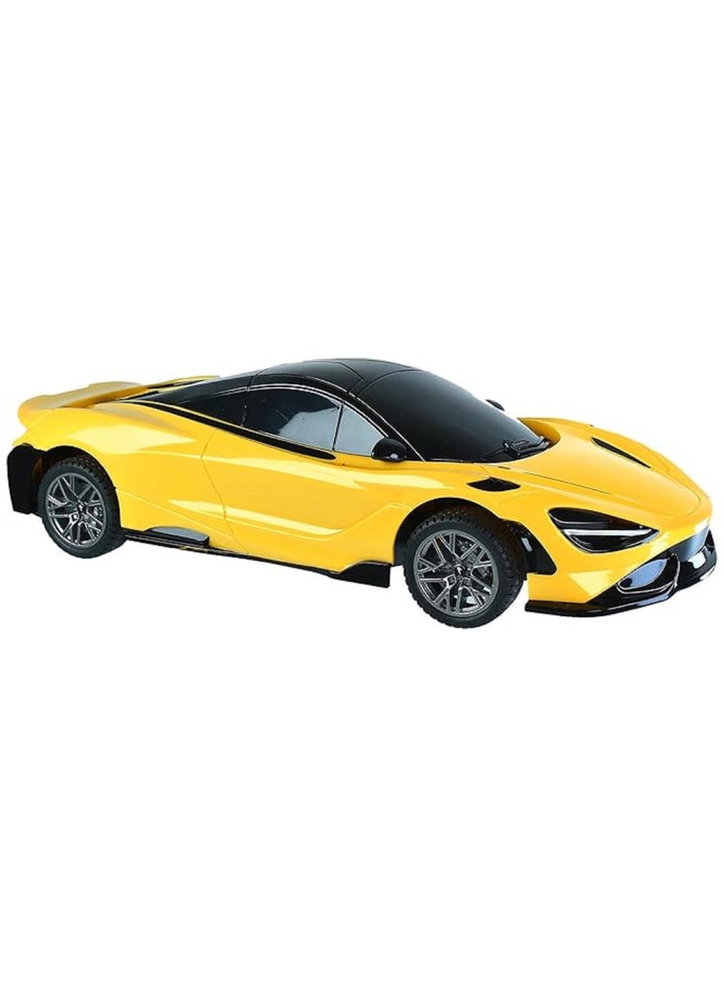 HALAMODO 1:24 Sports Car RC Model , Multi-Function Wireless Remote Control Toy Car , Model Car Gift For Boys And Girls Yellow - Image 3