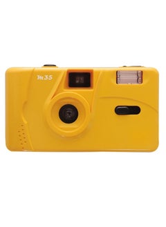 M35 Film Camera, Non Disposable Durable Retro Reusable Film Camera, Compact And Portable Rechargeable Camera, Easy To Use Strong Manual Camera With Build In Flash, (1pc, Yellow)