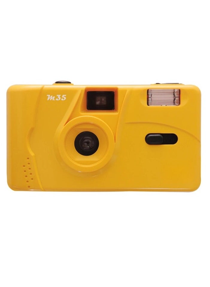 Generic - M35 Film Camera, Non Disposable Durable Retro Reusable Film Camera, Compact And Portable Rechargeable Camera, Easy To Use Strong Manual Camera With Build In Flash, (1pc, Yellow) - Image 1