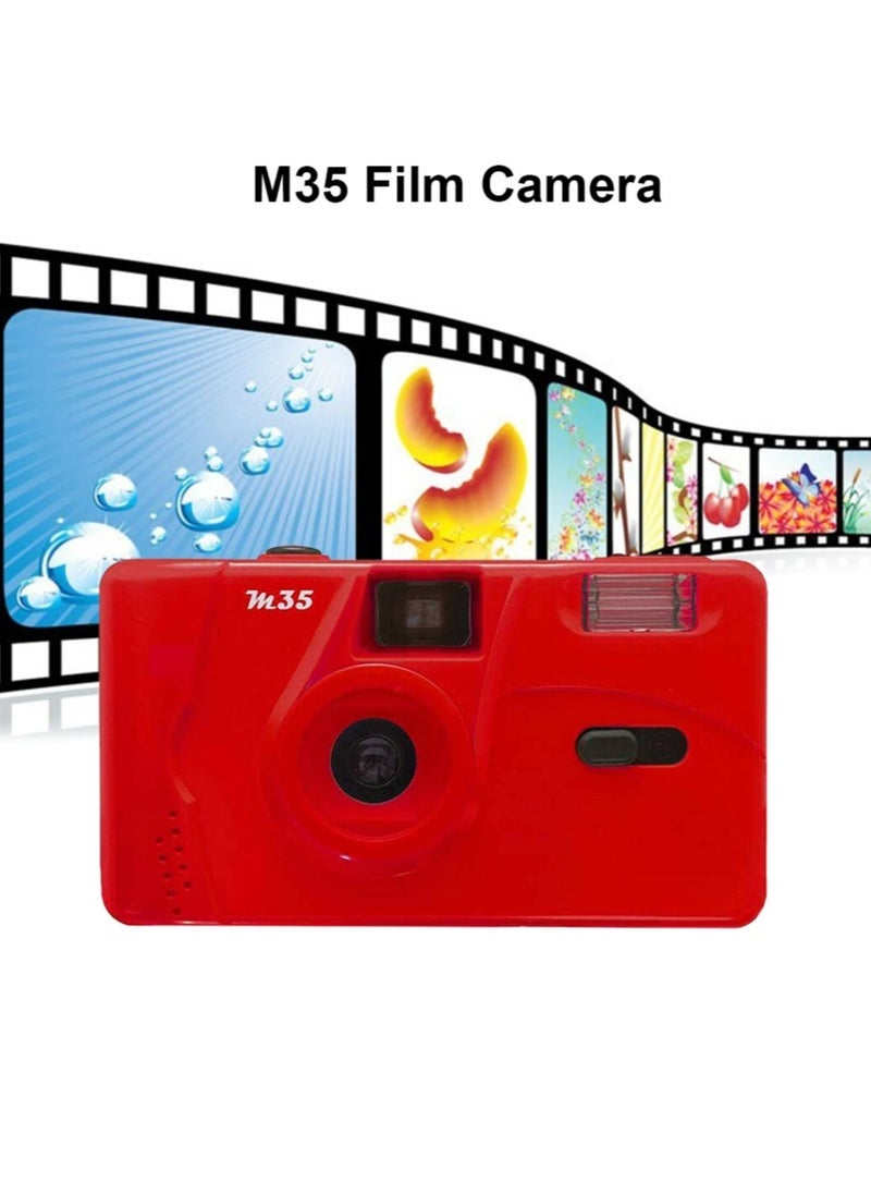 Generic - M35 Film Camera, Non Disposable Durable Retro Reusable Film Camera, Compact And Portable Rechargeable Camera, Easy To Use Strong Manual Camera With Build In Flash, (1pc, Yellow) - Image 1