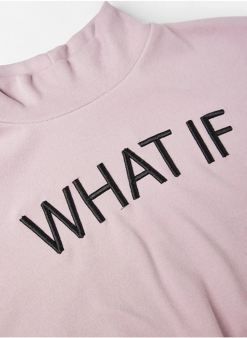 NAME IT Kids Slogan Long Sleeve Sweatshirt