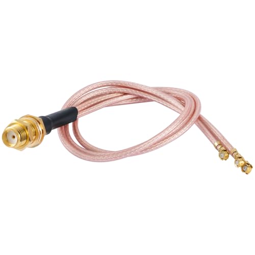 POBADY SMA Female to Triple U.F.L1 Female Connector RF Coaxial Cable U.F.L1 Splitter Cable 50 Ohm Low Loss SMA Connector RG178 7.9IN/20CM Pigtail Extension Cable - Image 2