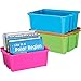 Really Good Stuff Stackable Plastic Book and Organizer Bins for Classroom or Home Use Ã¢â‚¬â€œ Sturdy Plastic Baskets - Image 2