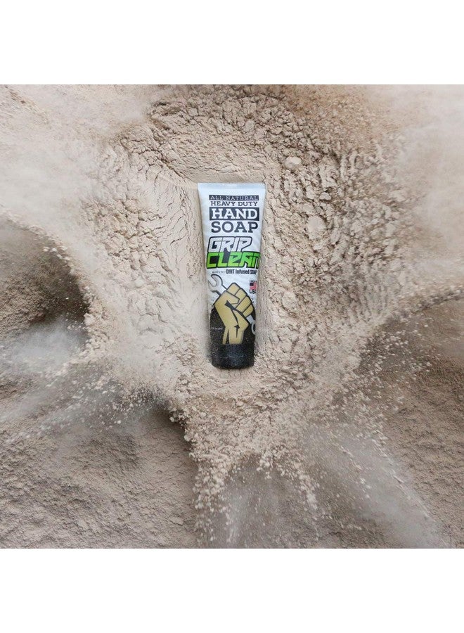 Grip Clean | Hand Cleaner For Auto Mechanics Heavy Duty Pumice Soap + Fingernail Brush All Natural & Dirt Infused For Dry Hands… - Image 3