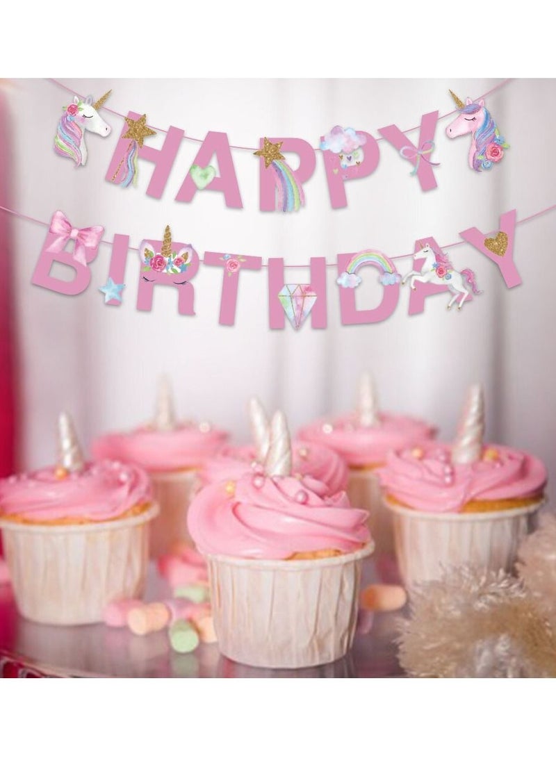 Highland Unicorn  Happy Birthday Banner - Image 5