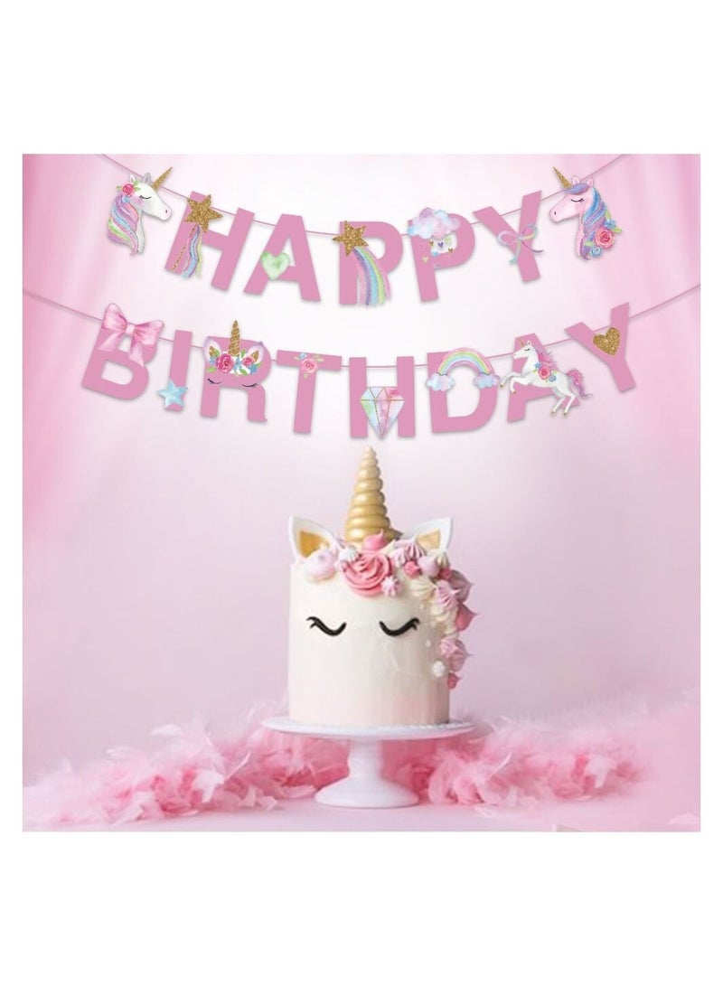 Highland Unicorn  Happy Birthday Banner - Image 4
